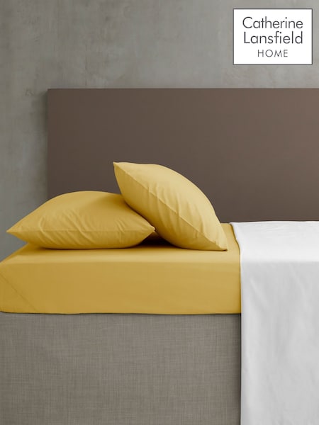 Catherine Lansfield Yellow Percale Extra Deep Fitted Sheet (294022) | € 25 - € 31