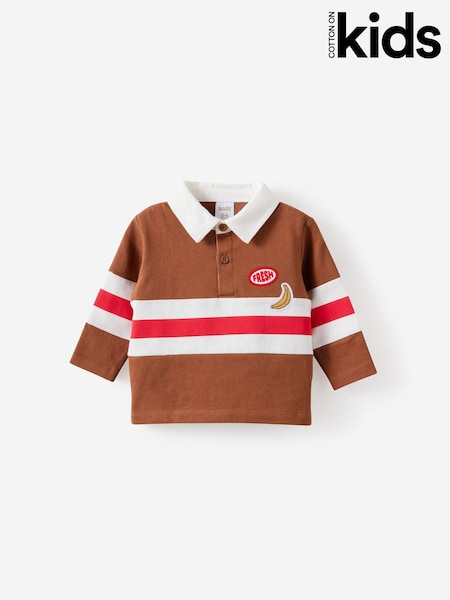Brun - Polo de rugby Cotton On Ari
