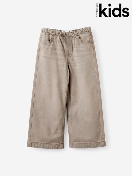 Grey - Cotton On Relaxed Wide Leg Denim Jeans