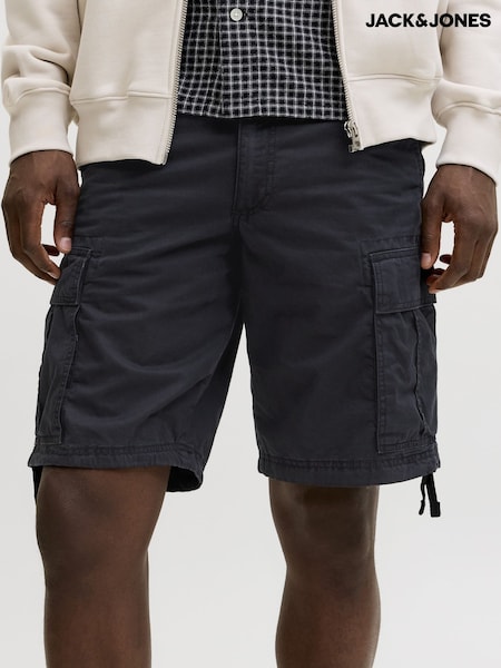 Черный - Regular Jack & Jones Relaxed Fit Frank Cargo Shorts