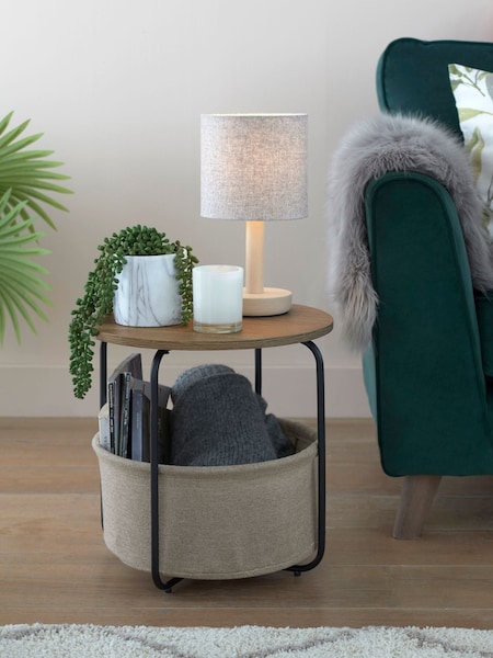 Dark Fabric Side Table (294747) | €50