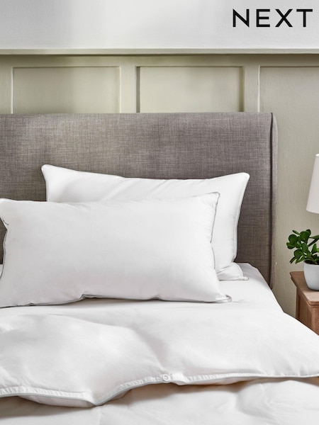 Set of 2 Soft 100% Cotton Duck Feather And Down Pillows (294808) | EGP1,216
