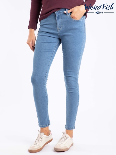 Blue - Weird Fish Gerrie Mid-rise Slim Leg Jeans
