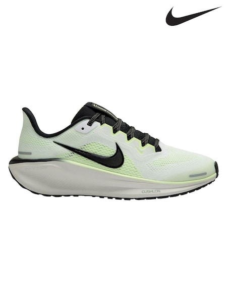 Nike White/Lime Youth Air Zoom Pegasus 41 Running Trainers (295771) | €93