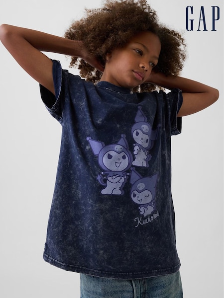 Marine Kuromi - Gap Oversized Boxy Graphic T-shirt (4-13yrs)