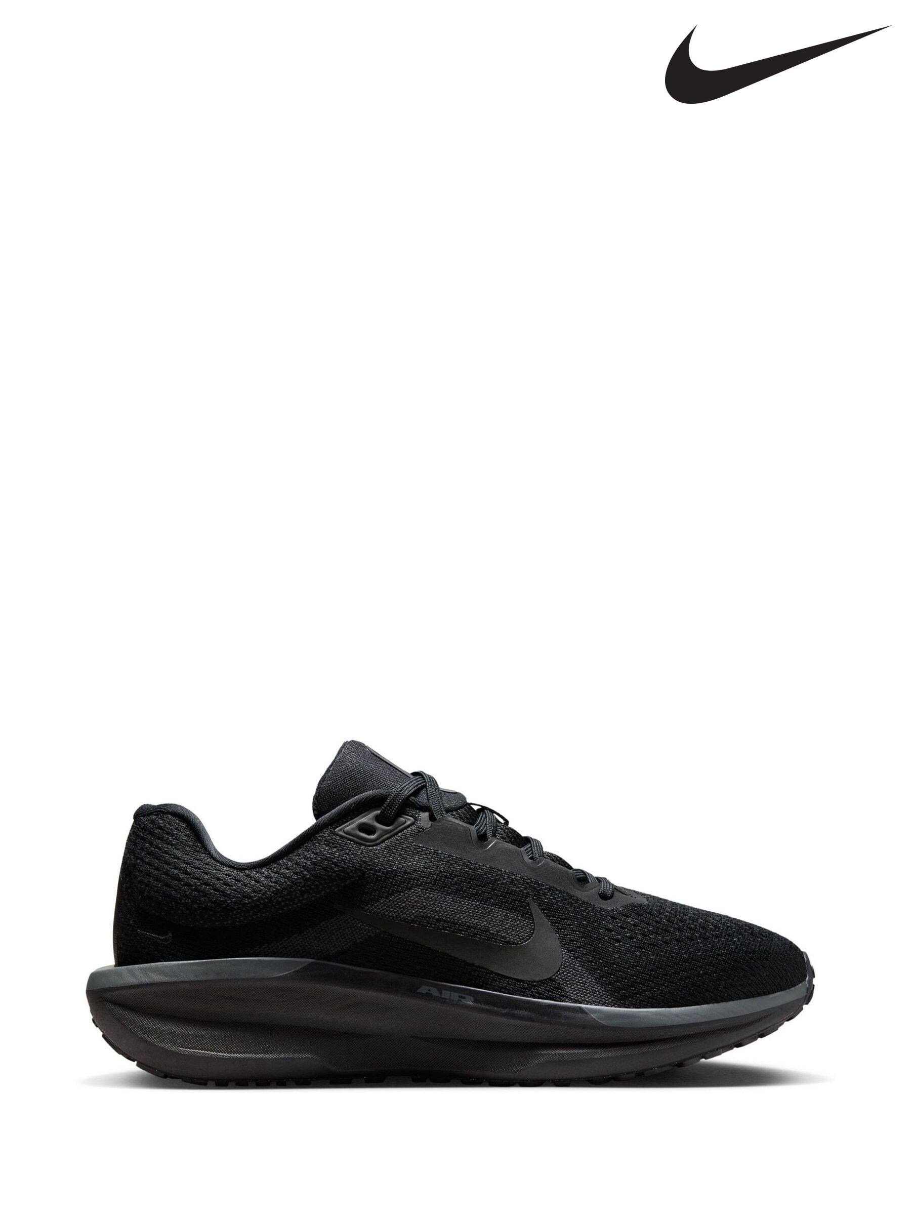 Nike flat shoes black cheap