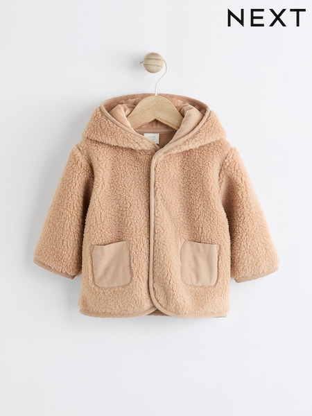 Brown Cosy Borg Fleece Baby Jacket (296843) | €20 - €21.50