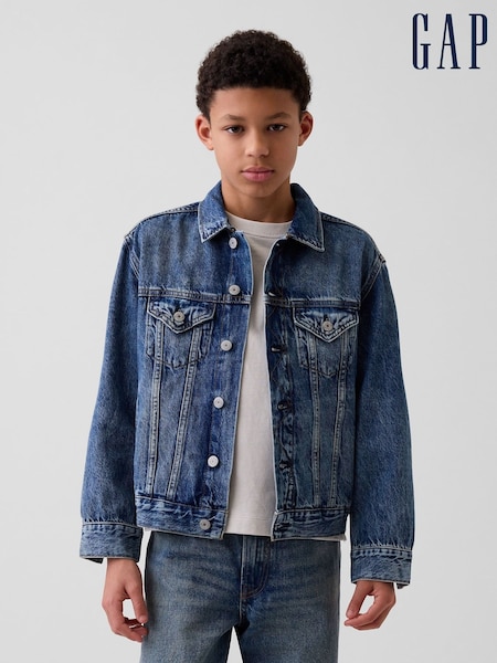 Prespălat mediu - Gap Icon Jachetă din denim (4-13yrs)