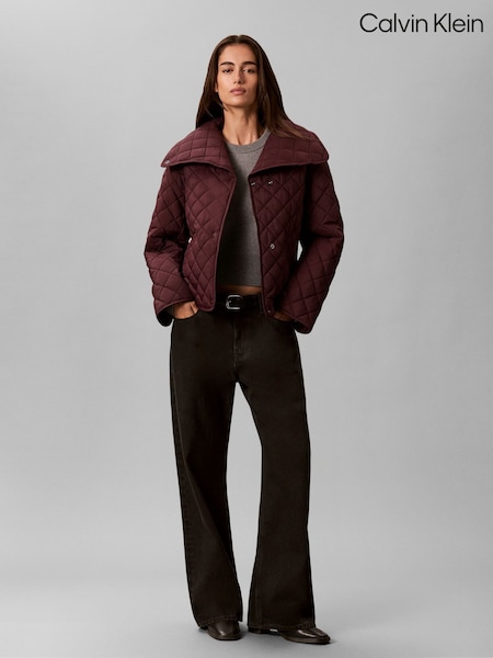 Red - Calvin Klein Lightweight Quilted Liner Jacket