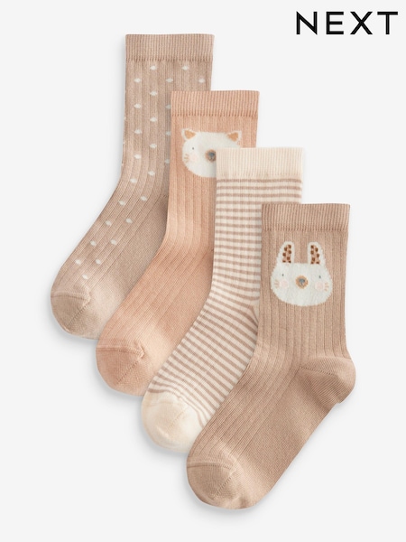 Nevtralna kremna - 4 Pack Cotton Rich Character Ankle Socks (297619) | € 6 - € 8