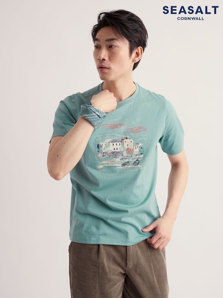 Green - Regular Seasalt Cornwall Midwatch T-shirt