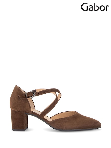 Brown - Gabor Gisele Closed Toe Open Court Shoes