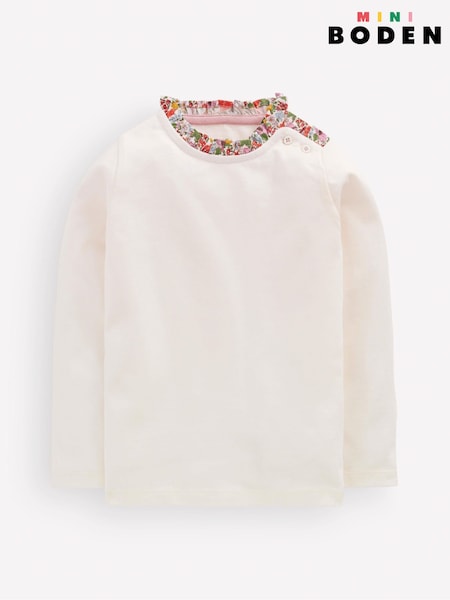 Κρεμ - Boden Frill Neck Breton