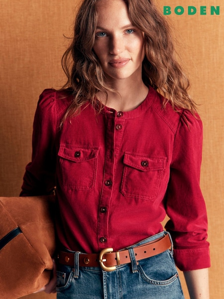 Red - Boden Thea Cord Shirt