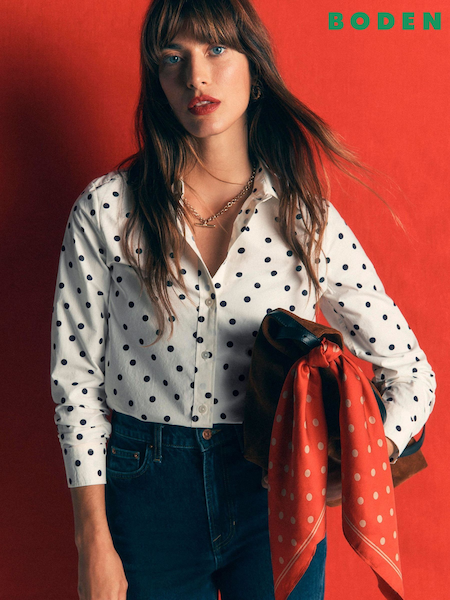 Cream - Boden The New Sienna Cotton Shirt