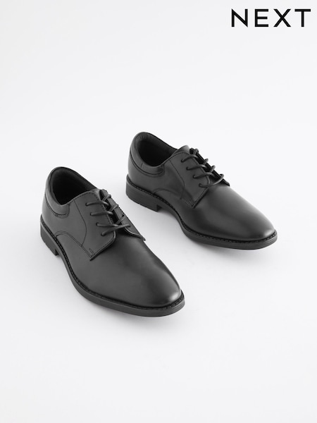 Black School Leather Plain Front  Lace-Up Shoes (298946) | €44 - €61
