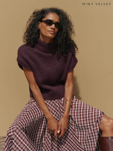Red - Mint Velvet Wool Blend Knit Top
