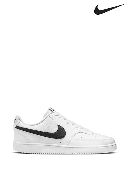Vit/Svart - Nike Court Vision Low Trainers (299390) | kr1 580