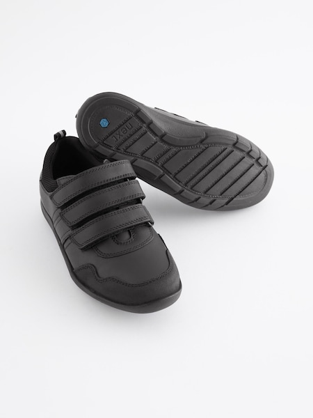 črna - School Leather Strap Touch Fastening Gamer Shoes (299468) | € 23 - € 32