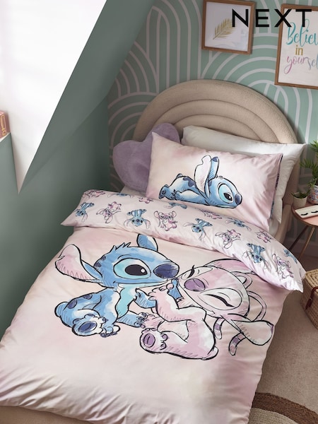 Lilo & Stitch Purple Reversible 100% Cotton Duvet Cover and Pillowcase Set (299516) | $44 - $71