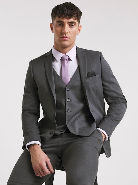 Jacamo Charcoal Grey James Suit: Jacket (2QE117) | €69