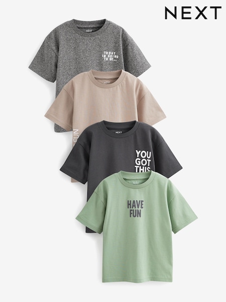 Mehrfarbig - 100% Cotton Short Sleeve T-Shirts 4 Pack (3mths-7yrs) (2RP562) | 13 € - 16 €