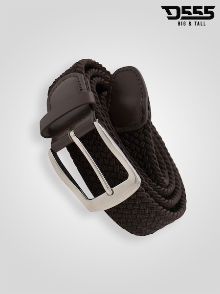 Brown - Regular D555 Dani Stretch Braided Belt