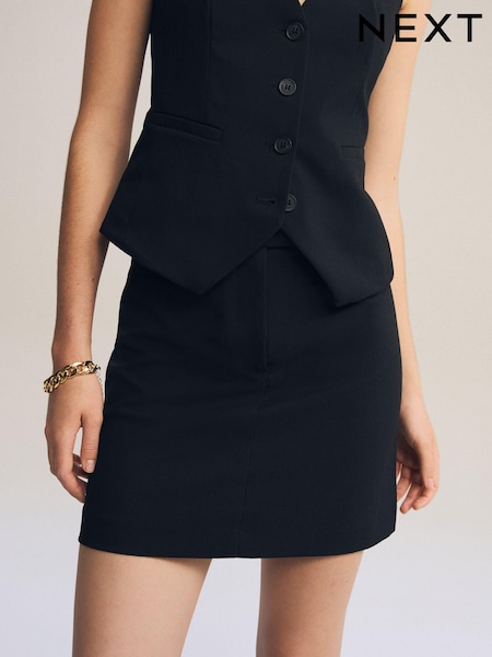 Black Tailored Stretch Mini Skirt (300241) | €19