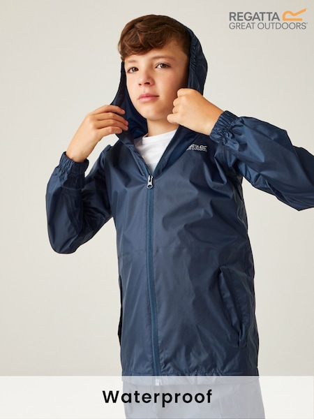 Tengerészkék - Regatta Kids Waterproof Pack It Jacket III (300439) | 13 010 Ft