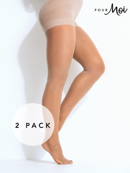 Naturlig - Pour Moi Definitions 20 Denier Shaping Control Tights 2 Pack