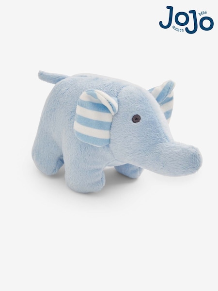 JoJo Maman Bébé Blue Elephant Soft Rattle Toy (300665) | €9.50