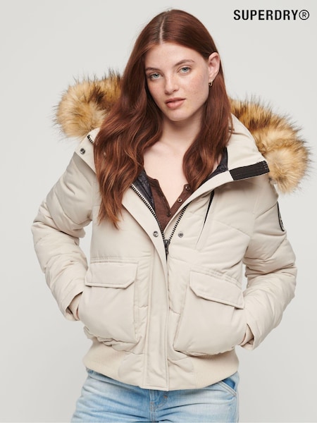 Gri - Jachetă cu puf model aviator Superdry Everest Hanorac (300826) | 584 LEI