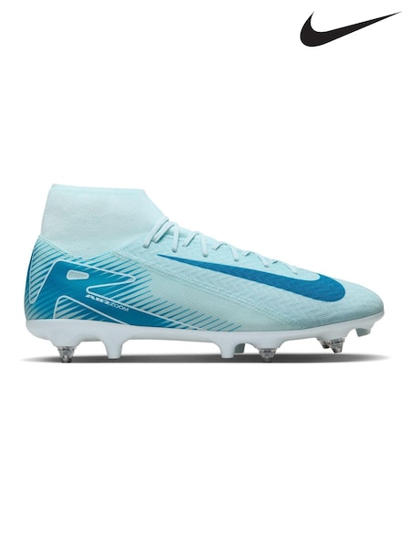 Nike Soar/White Adults Zoom Mercurial Superfly 10 Academy Soft Ground Football Boots (300885) | €59