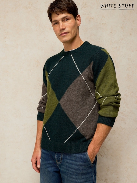 그린 - Regular White Stuff Hyde Argyle Jumper