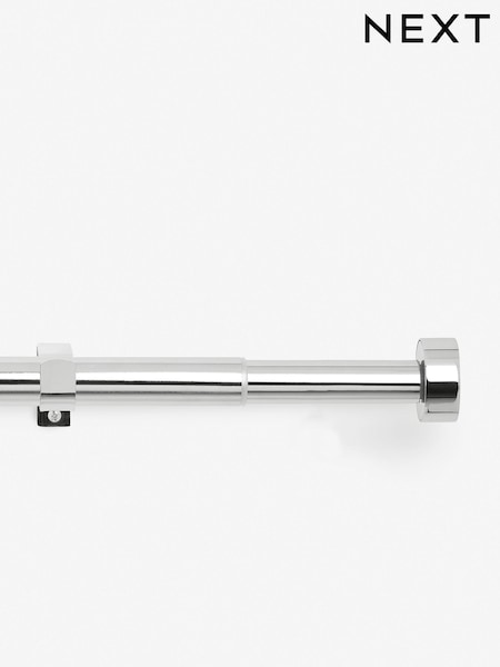 Chrome Stud Finial Extendable 28mm Curtain Pole Kit (301218) | €46 - €79