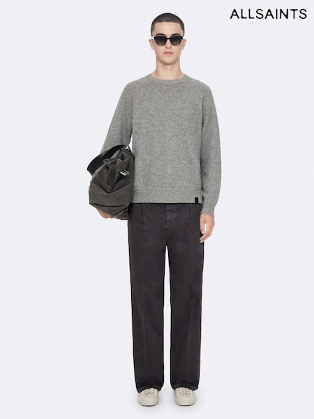 Μαύρο - Regular Allsaints Aston Wide Chino Trousers