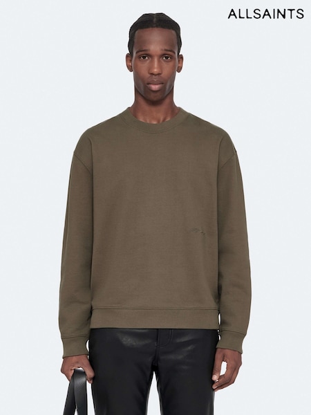 Brown - Regular Allsaints Aston Crew Sweat Top