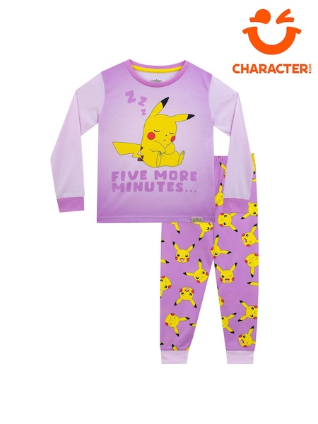 Purple - Character Pokemon Pikachu Sleeping Pyjamas