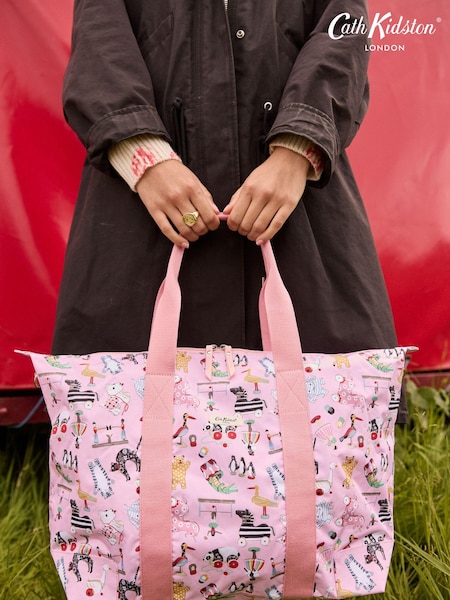 Cath Kidston Pink Toys Print 100% Cotton Overnight Travel Bag (301788) | €65