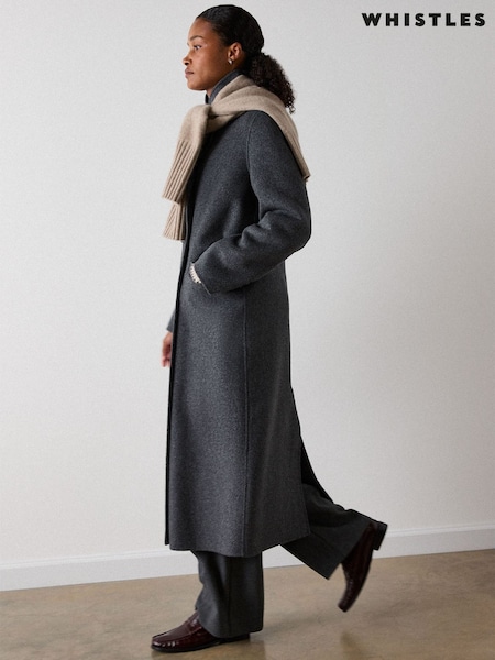 Pelēks - Whistles Relaxed Double Faced Coat