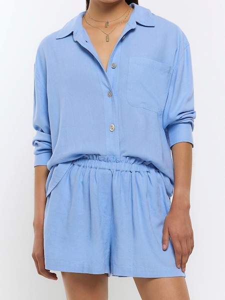 River Island Blue Linen City Shorts (302203) | €14.50