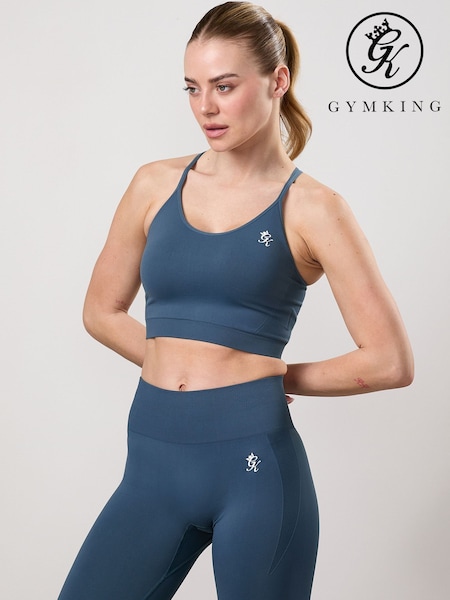 Blue - Gym King Power Lightweight Seamless Tank