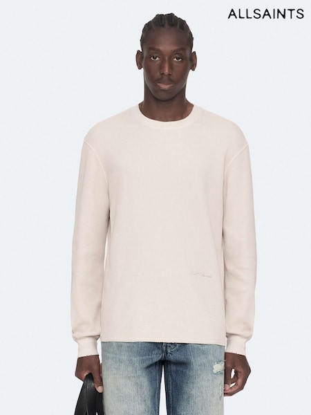 White - Regular Allsaints Raine Long Sleeve Crew Neck T-shirt