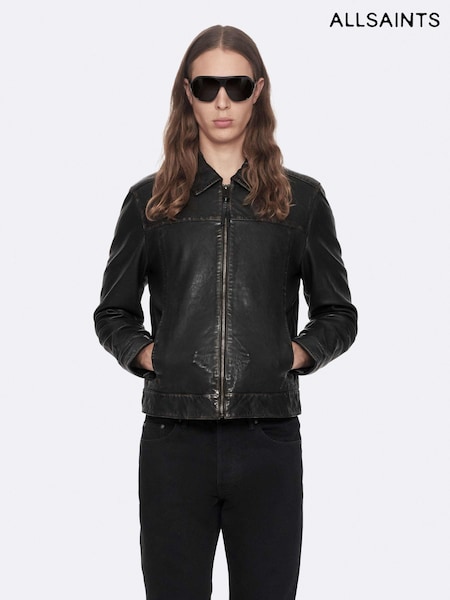 Melns - Regular Allsaints Oakland Jacket