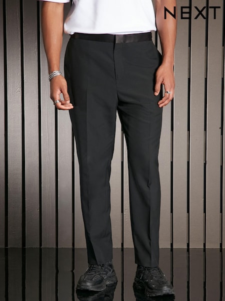 Black EDIT Oversized Wide Leg Tuxedo Trousers (302917) | €4