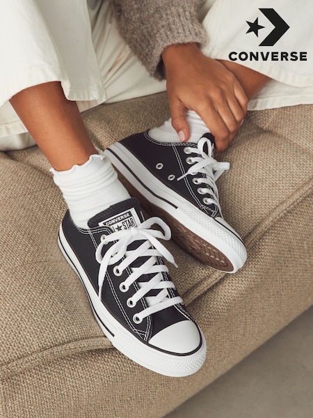 Converse Black Standard Fit Chuck Taylor All Star Ox Trainers (303034) | AED320 - AED349