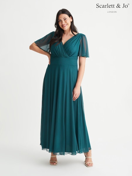 Scarlett & Jo Green Curve Angel Sleeve Maxi Dress (303148) | 5,407 UAH