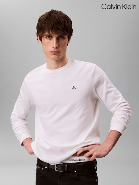 White - Regular Calvin Klein Relaxed Monogram T-shirt