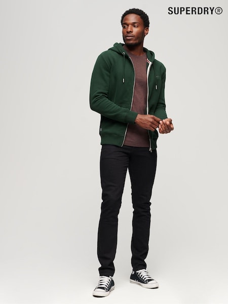 Superdry Green Essential Logo Zip-Up Hoodie (303559) | OMR15