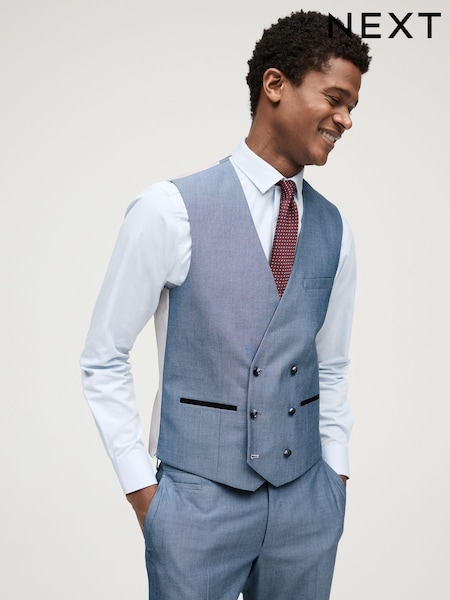 Світло-блакитний - Slim Fit Trimmed Suit Waistcoat (303606) | 1 485 грн